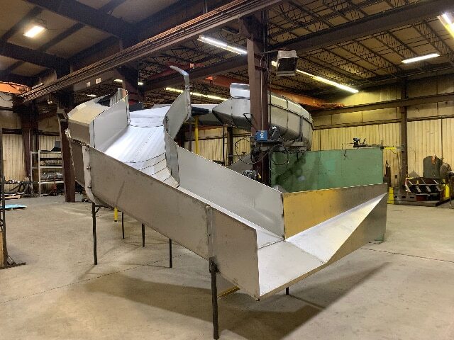 Stainless steel chute