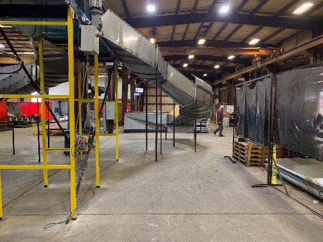 Stainless steel chute